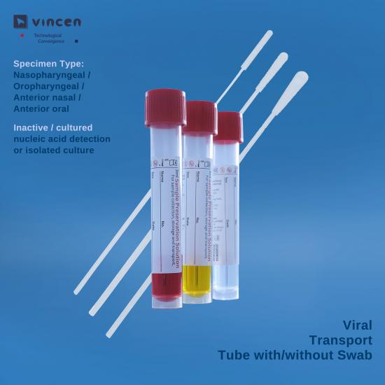 Viral sampling transport tube